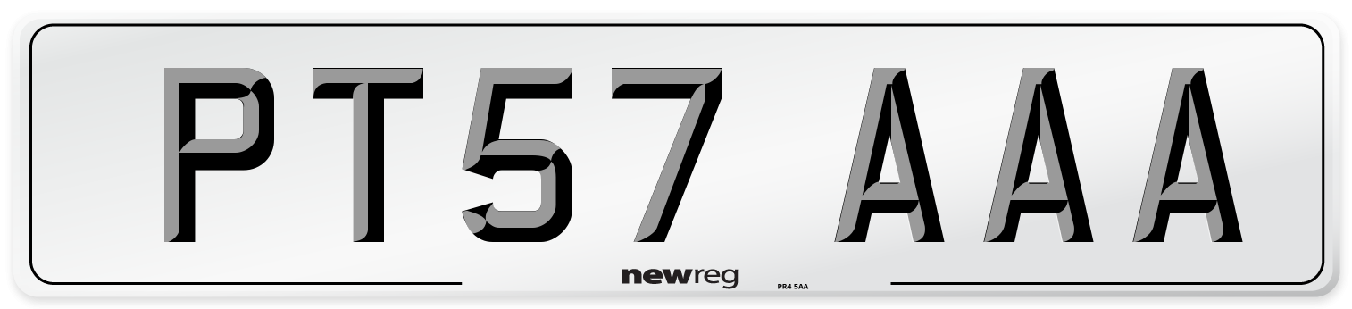 PT57 AAA Number Plate from New Reg